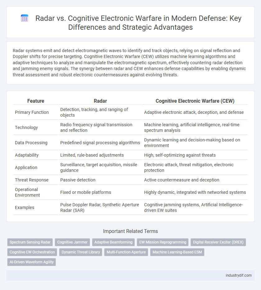 Radar vs. Cognitive Electronic Warfare in Modern Defense: Key Differences and Strategic Advantages