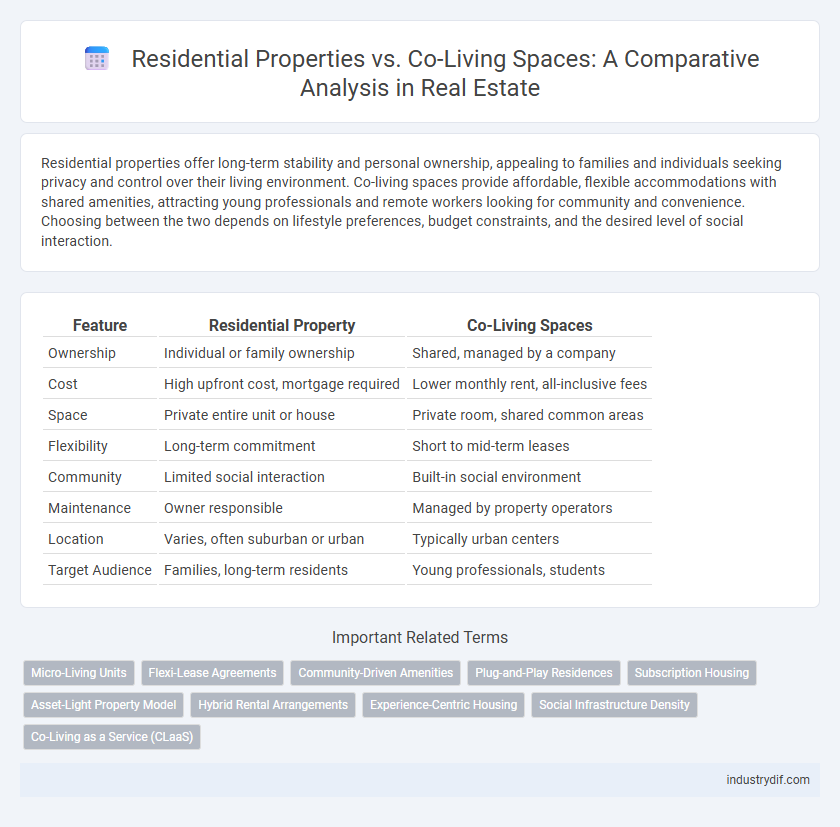 Residential Properties vs. Co-Living Spaces: A Comparative Analysis in Real Estate