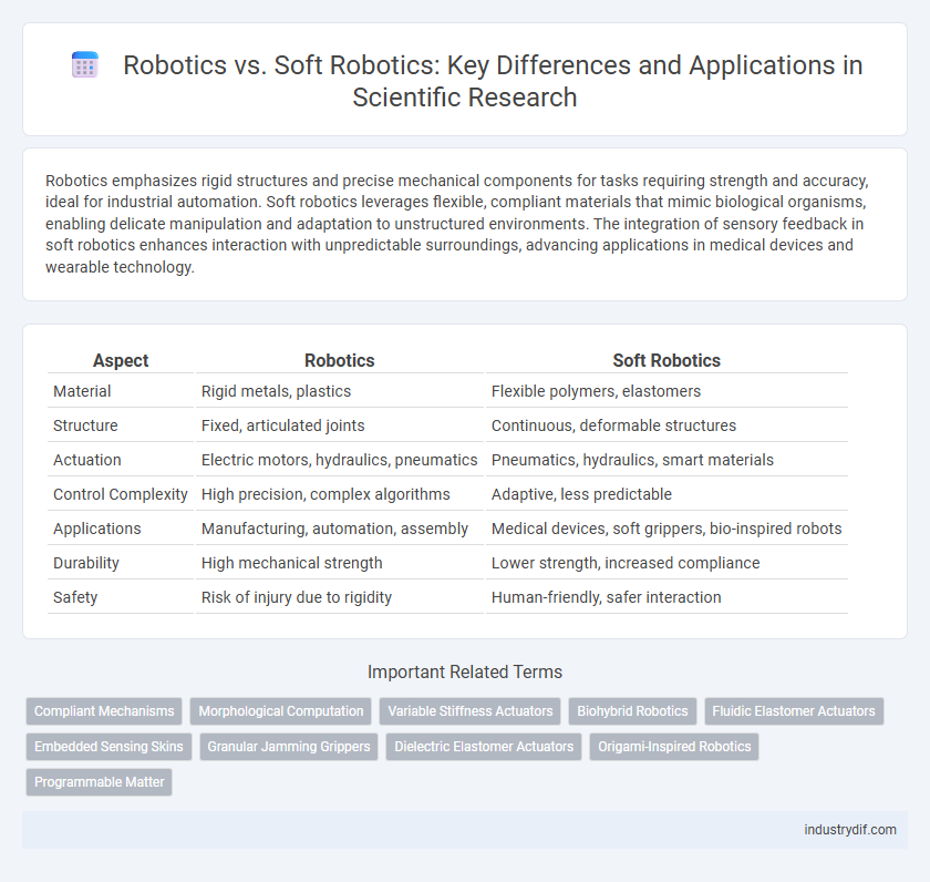 Robotics vs. Soft Robotics: Key Differences and Applications in Scientific Research