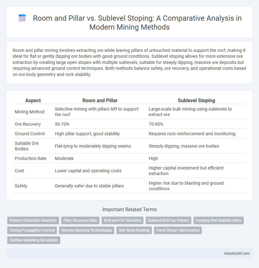 Room and Pillar vs. Sublevel Stoping: A Comparative Analysis in Modern Mining Methods