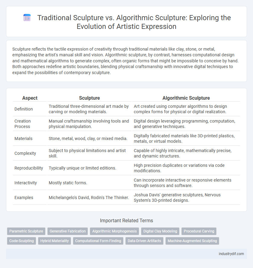 Traditional Sculpture vs. Algorithmic Sculpture: Exploring the Evolution of Artistic Expression
