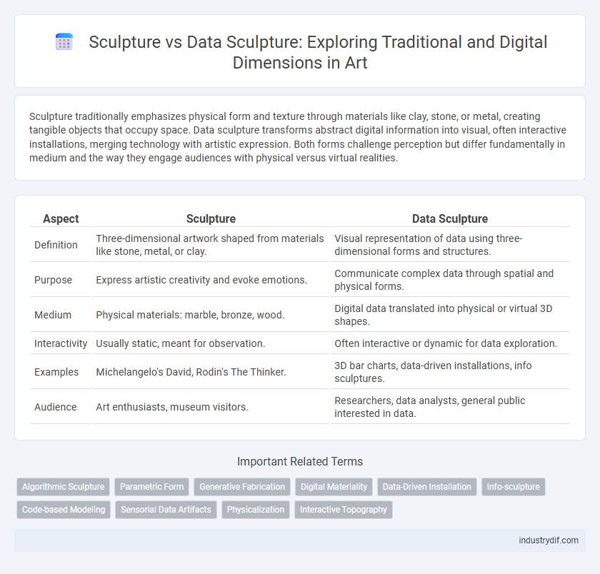 Sculpture vs Data Sculpture: Exploring Traditional and Digital Dimensions in Art