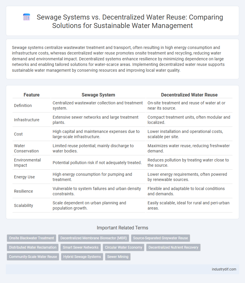 Sewage Systems vs. Decentralized Water Reuse: Comparing Solutions for Sustainable Water Management