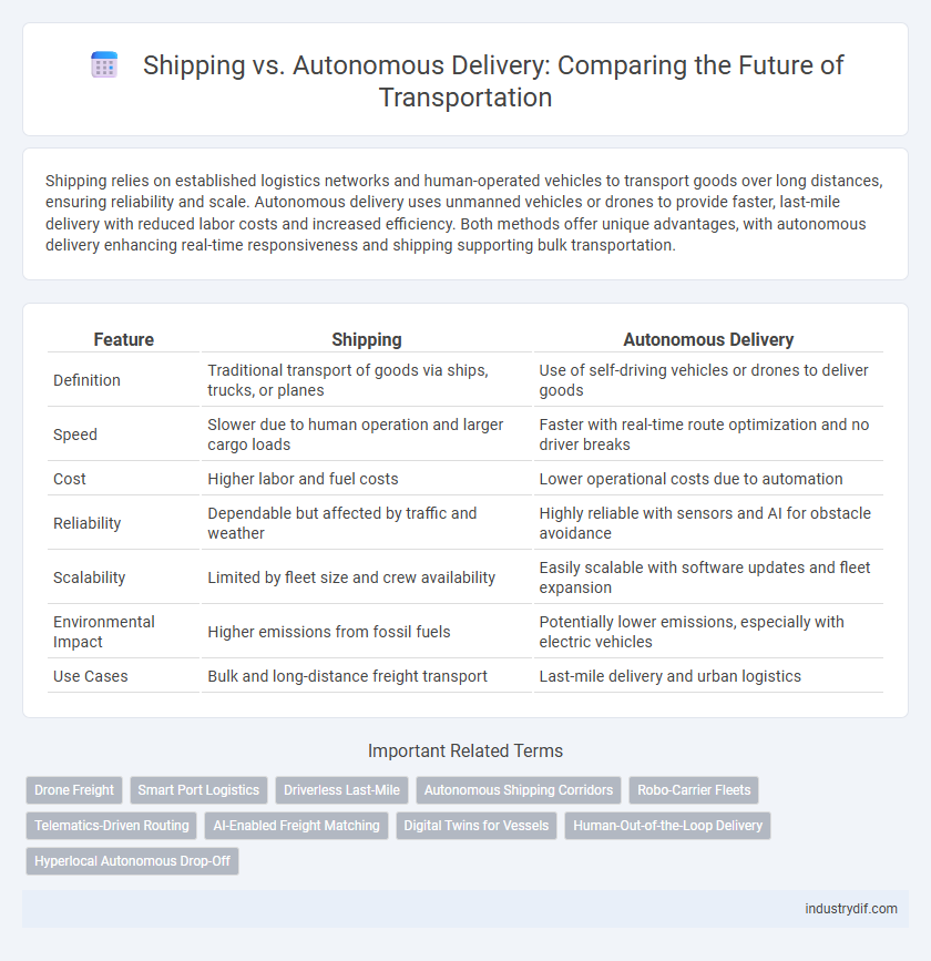Shipping vs. Autonomous Delivery: Comparing the Future of Transportation
