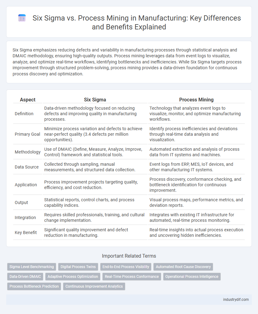 Six Sigma vs. Process Mining in Manufacturing: Key Differences and Benefits Explained