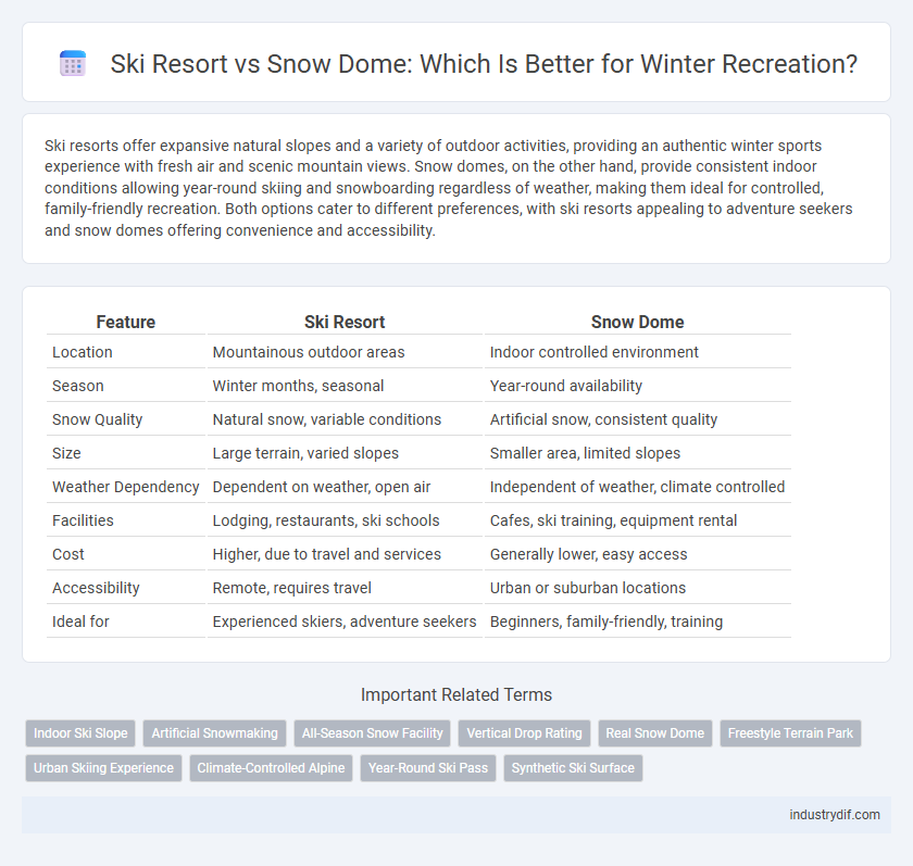 Ski Resort vs Snow Dome: Which Is Better for Winter Recreation?