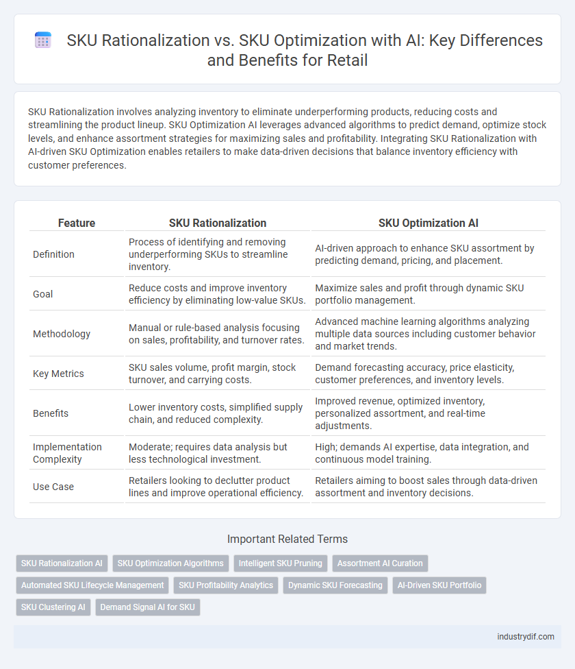 SKU Rationalization vs. SKU Optimization with AI: Key Differences and Benefits for Retail