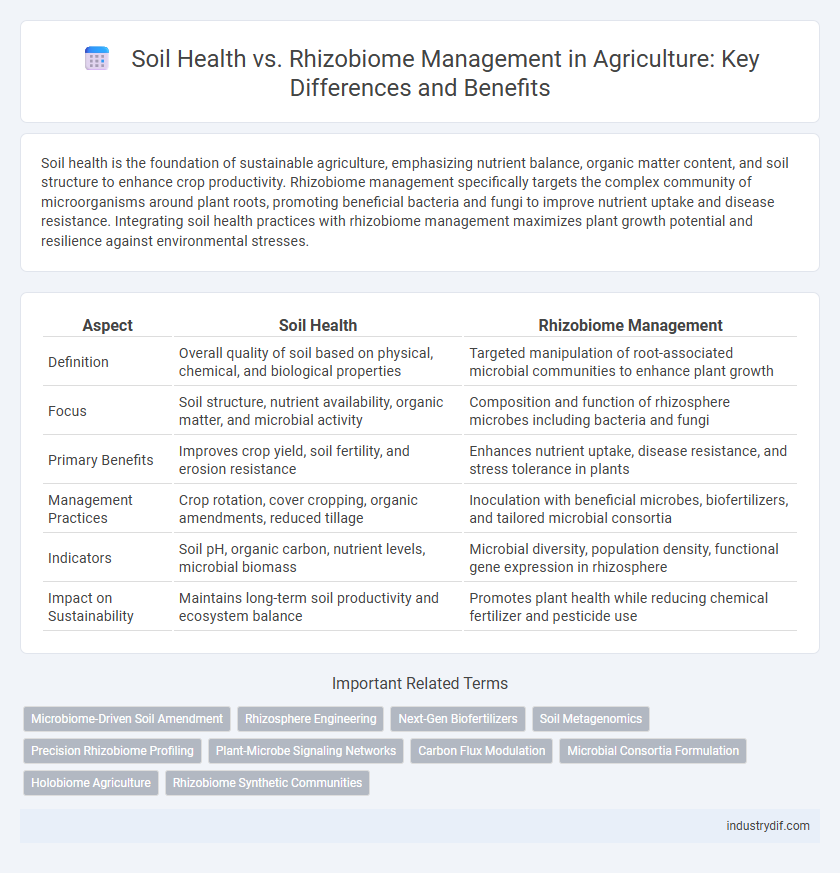 Soil Health vs. Rhizobiome Management in Agriculture: Key Differences and Benefits