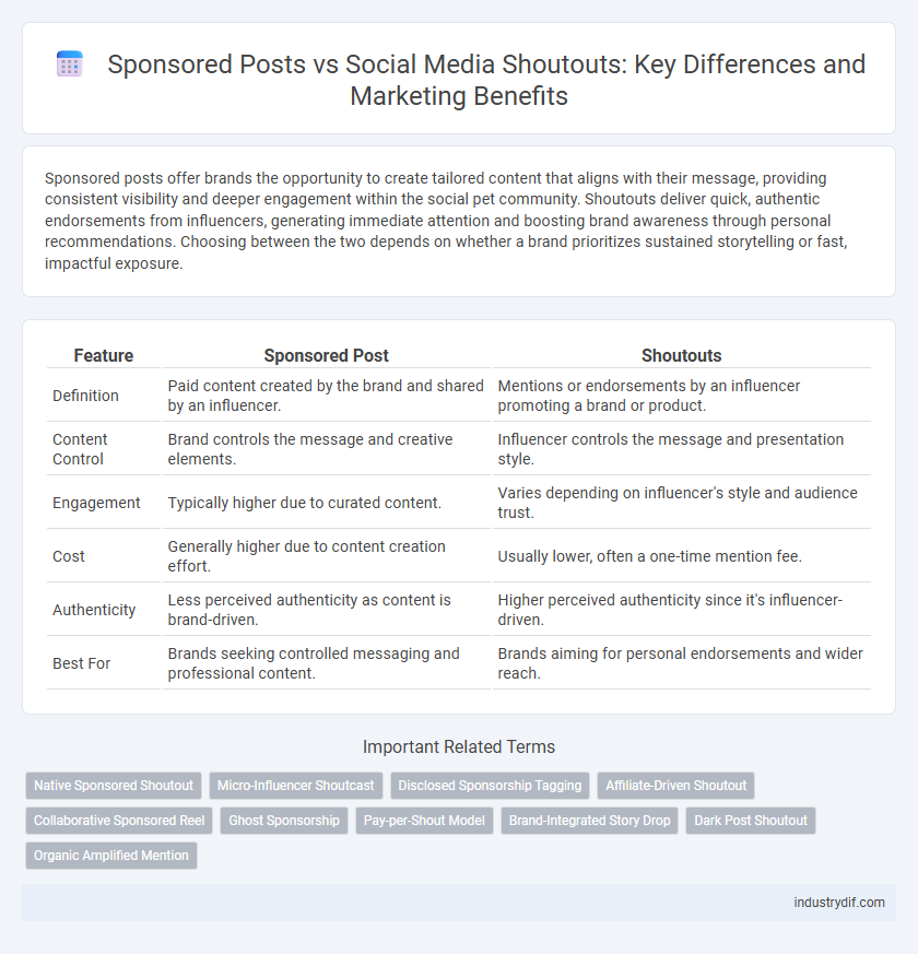 Sponsored Posts vs Social Media Shoutouts: Key Differences and Marketing Benefits