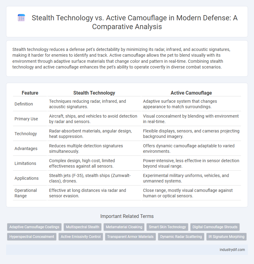 Stealth Technology vs. Active Camouflage in Modern Defense: A Comparative Analysis