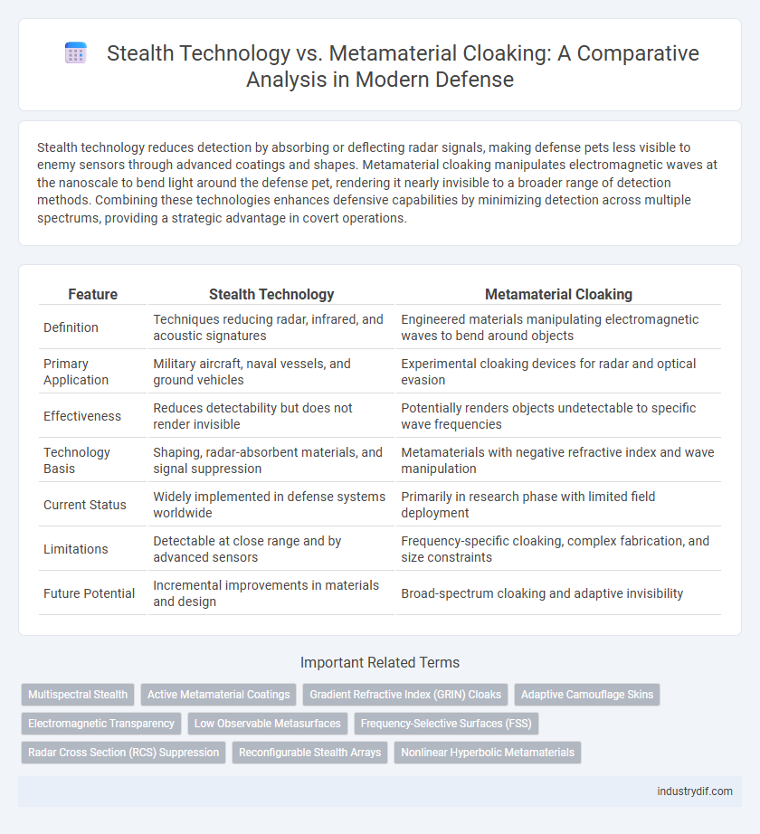 Stealth Technology vs. Metamaterial Cloaking: A Comparative Analysis in Modern Defense