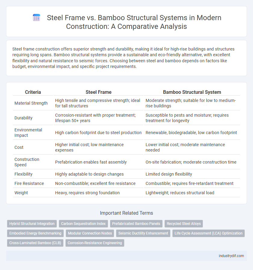 Steel Frame vs. Bamboo Structural Systems in Modern Construction: A Comparative Analysis