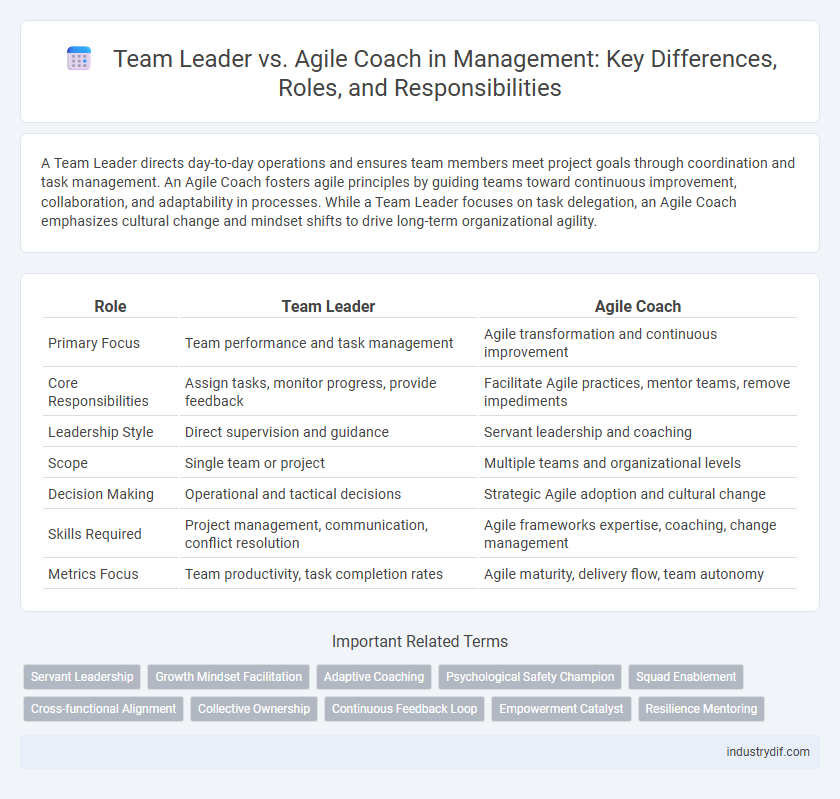 Team Leader vs. Agile Coach in Management: Key Differences, Roles, and Responsibilities