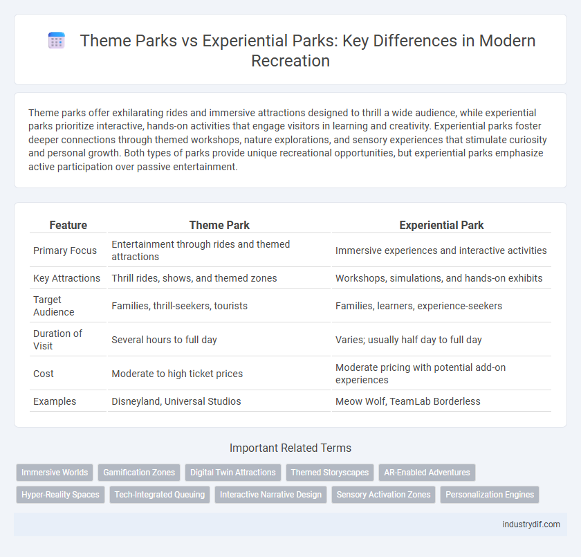 Theme Parks vs Experiential Parks: Key Differences in Modern Recreation