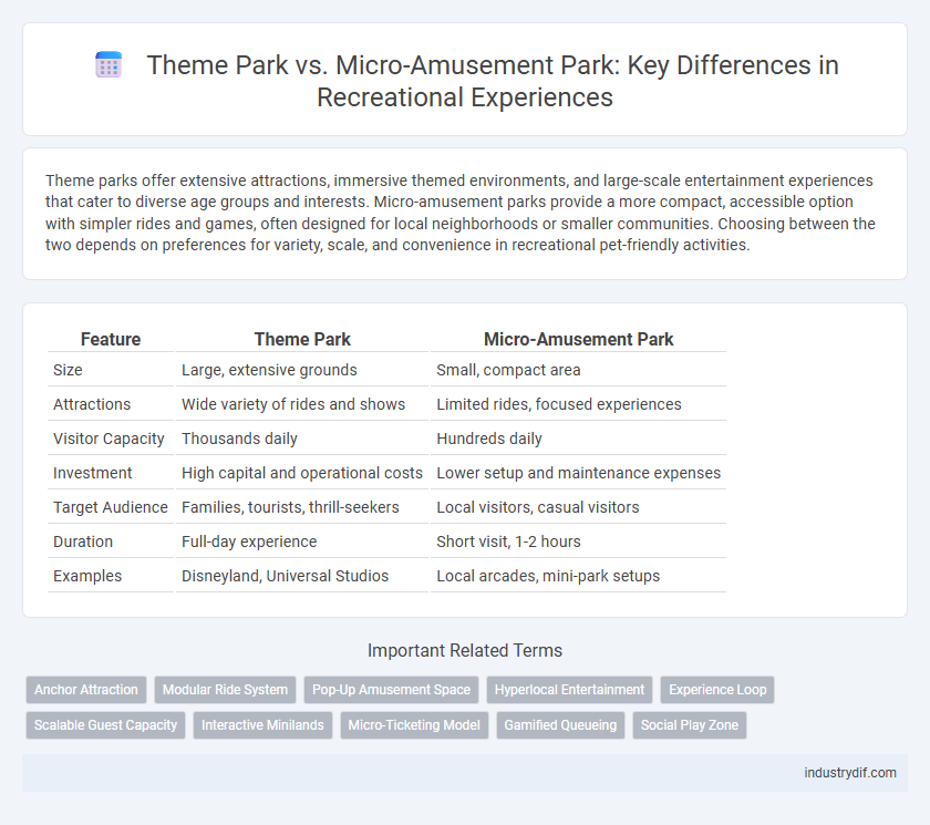 Theme Park vs. Micro-Amusement Park: Key Differences in Recreational Experiences