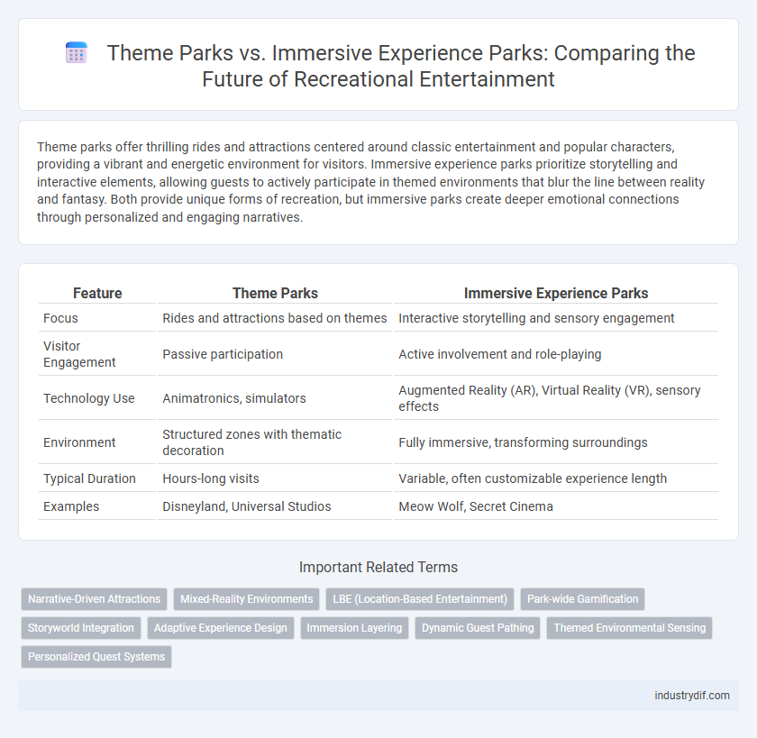 Theme Parks vs. Immersive Experience Parks: Comparing the Future of Recreational Entertainment