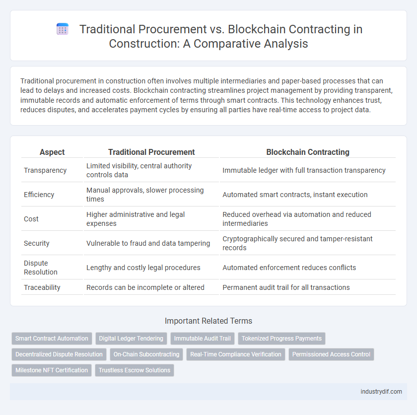 Traditional Procurement vs. Blockchain Contracting in Construction: A Comparative Analysis