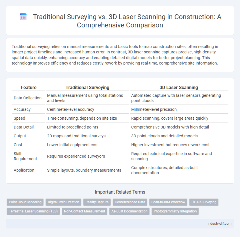 Traditional Surveying vs. 3D Laser Scanning in Construction: A Comprehensive Comparison