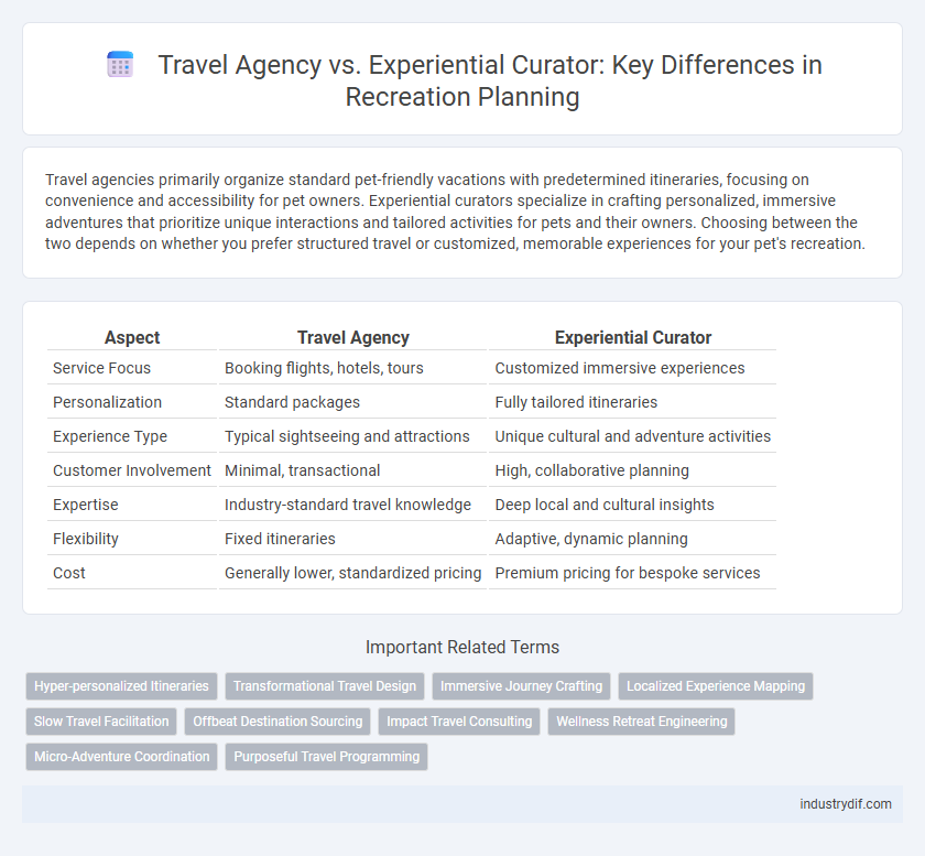 Travel Agency vs. Experiential Curator: Key Differences in Recreation Planning