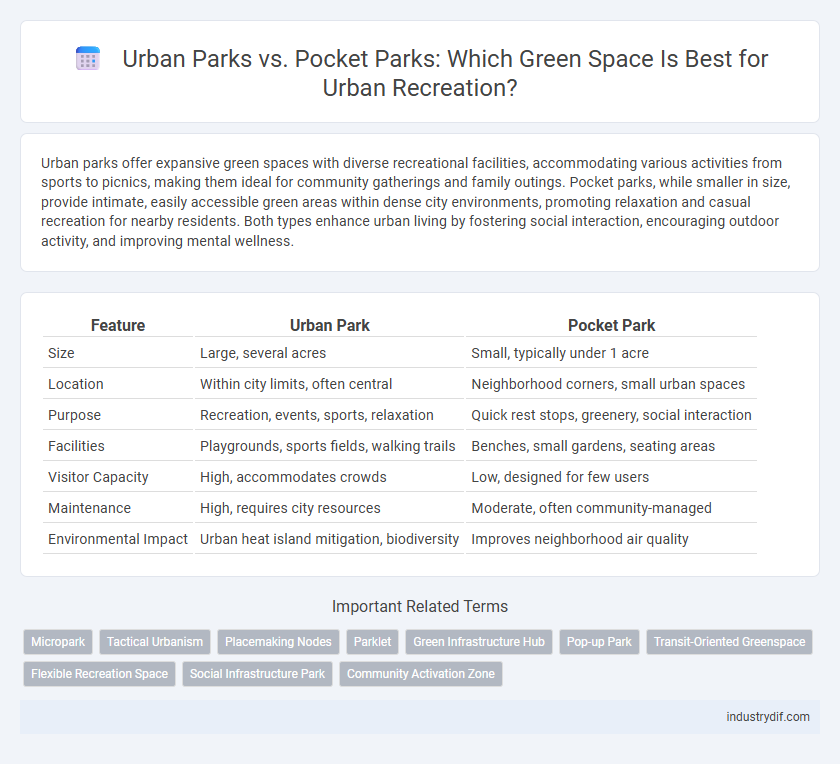 Urban Parks vs. Pocket Parks: Which Green Space Is Best for Urban Recreation?
