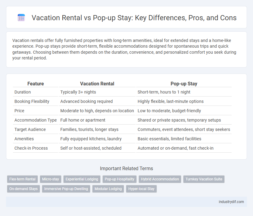 Vacation Rental vs Pop-up Stay: Key Differences, Pros, and Cons