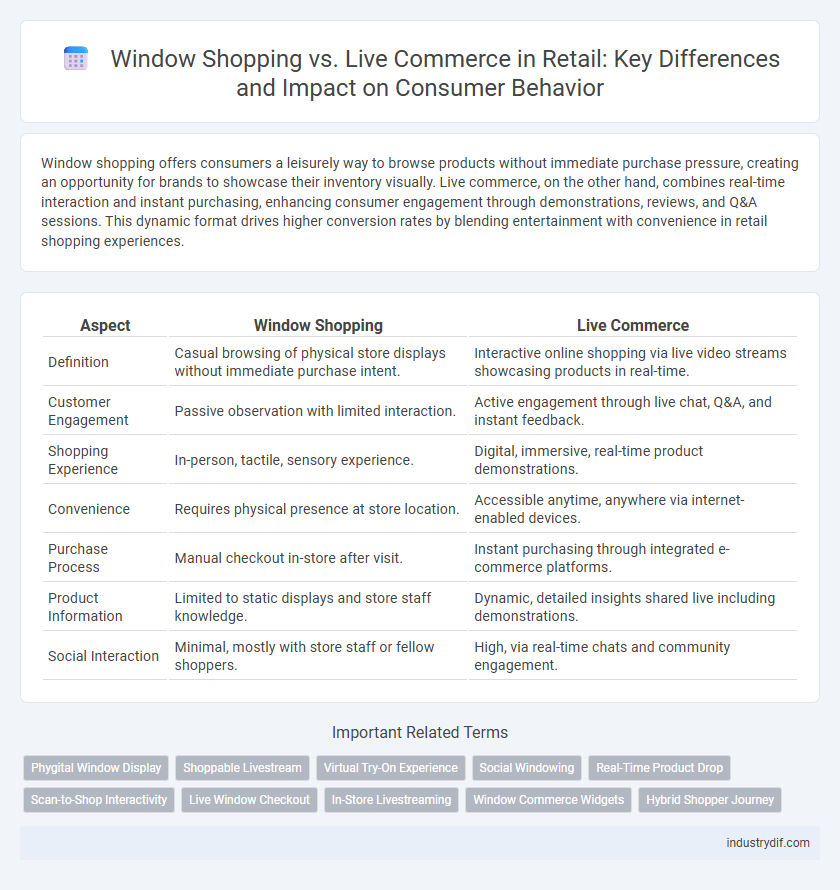 Window Shopping vs. Live Commerce in Retail: Key Differences and Impact on Consumer Behavior